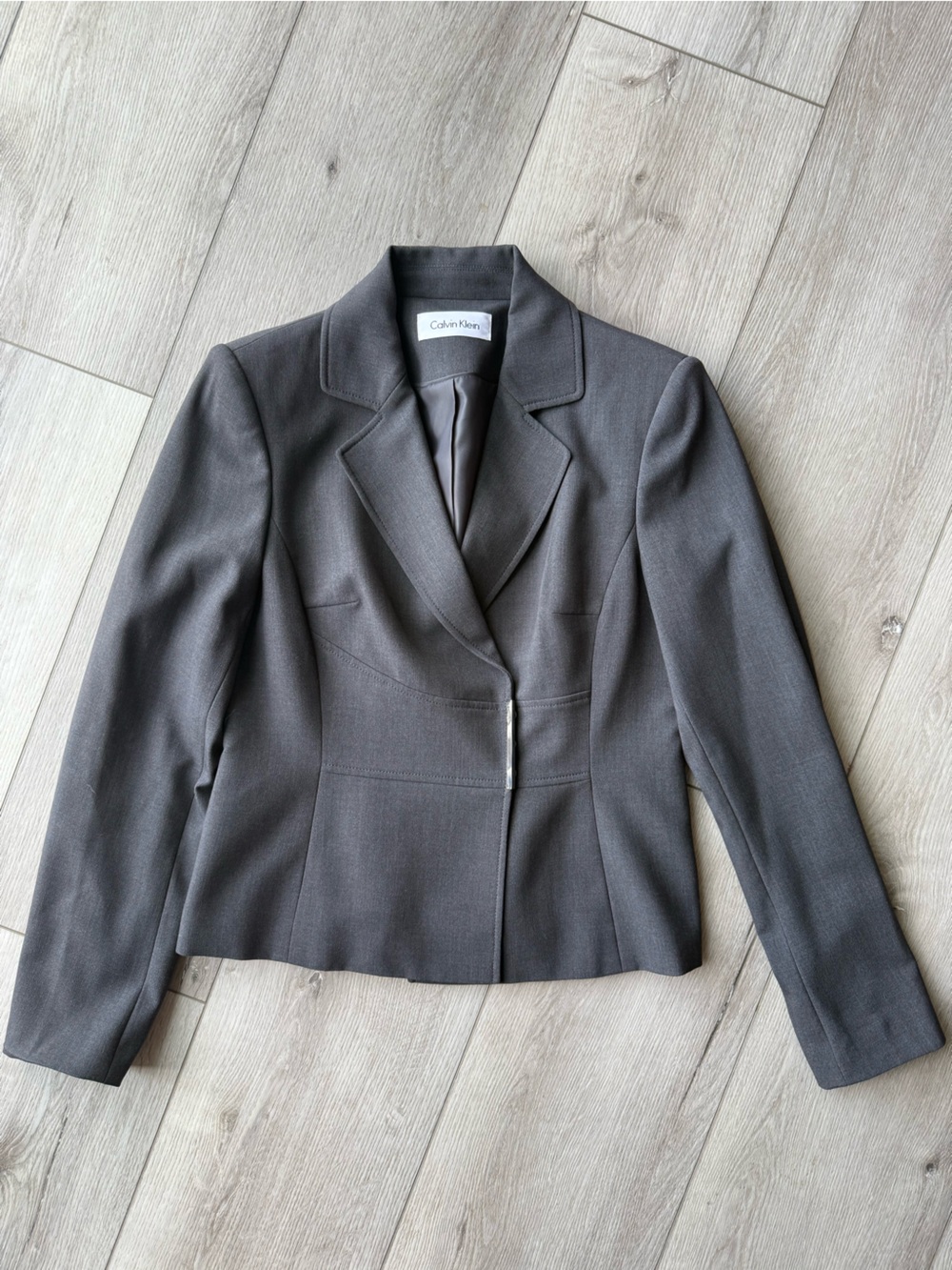 Calvin Klein Gray Tailored Blazer Jacket